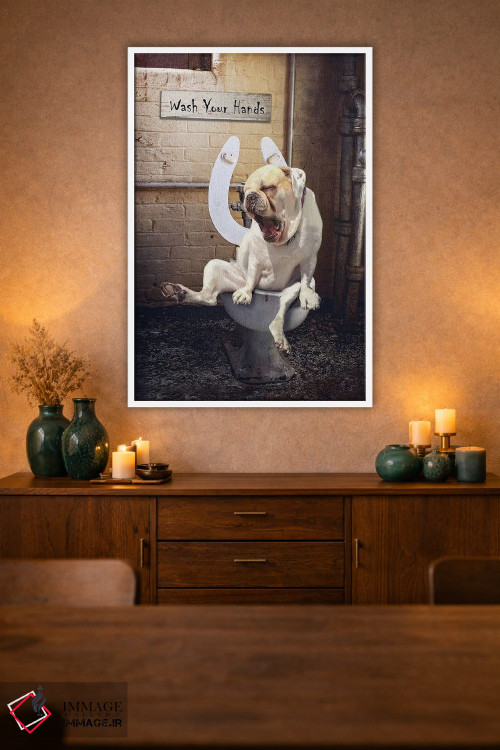 تابلو دکوراتیو دردسرهای دستشویی اثر کارن بورک - D1W