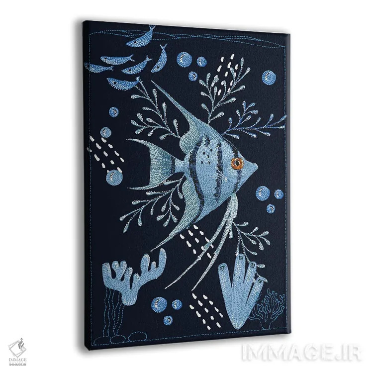 تابلو دکوراتیو ماهی فرشته اثر کلسی امبلو - نمای پرسپکتیو محصول