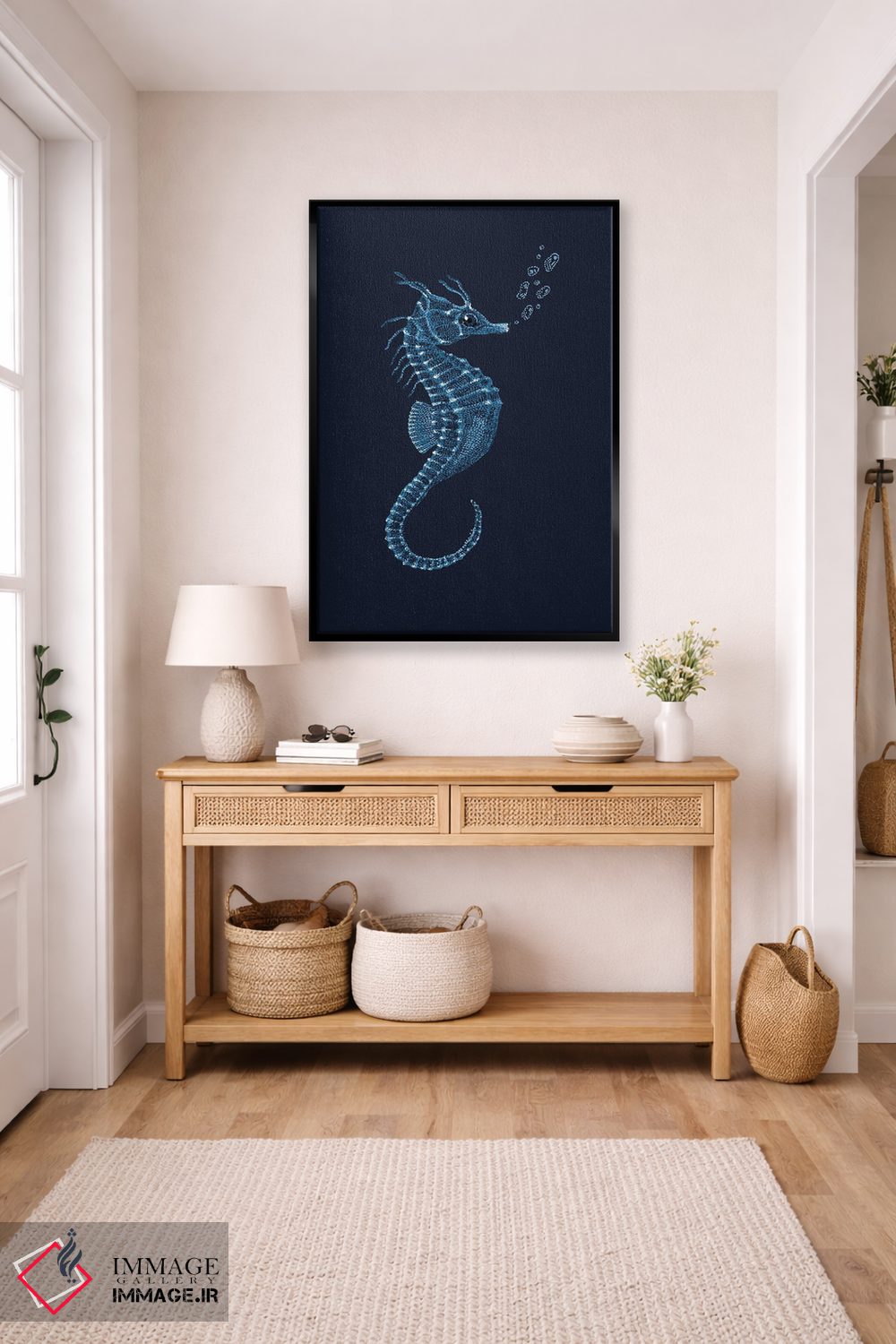 تابلو دکوراتیو اسب دریایی اثر کلسی امبلو - D6B
