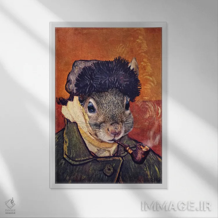 تابلو دکوراتیو سلفی ونسان اثر کارن بورک - نمای قابدار سفید