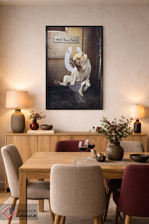 تابلو دکوراتیو دردسرهای دستشویی اثر کارن بورک - D4B