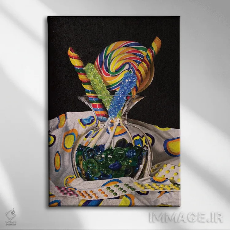 تابلو دکوراتیو خاطرات شیرین اثر کارن بودن - نمای روبهرو روی دیوار