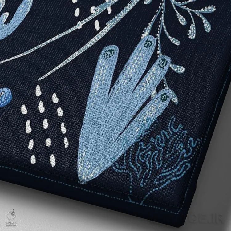 تابلو دکوراتیو ماهی فرشته اثر کلسی امبلو - نمای نزدیک بافت بوم