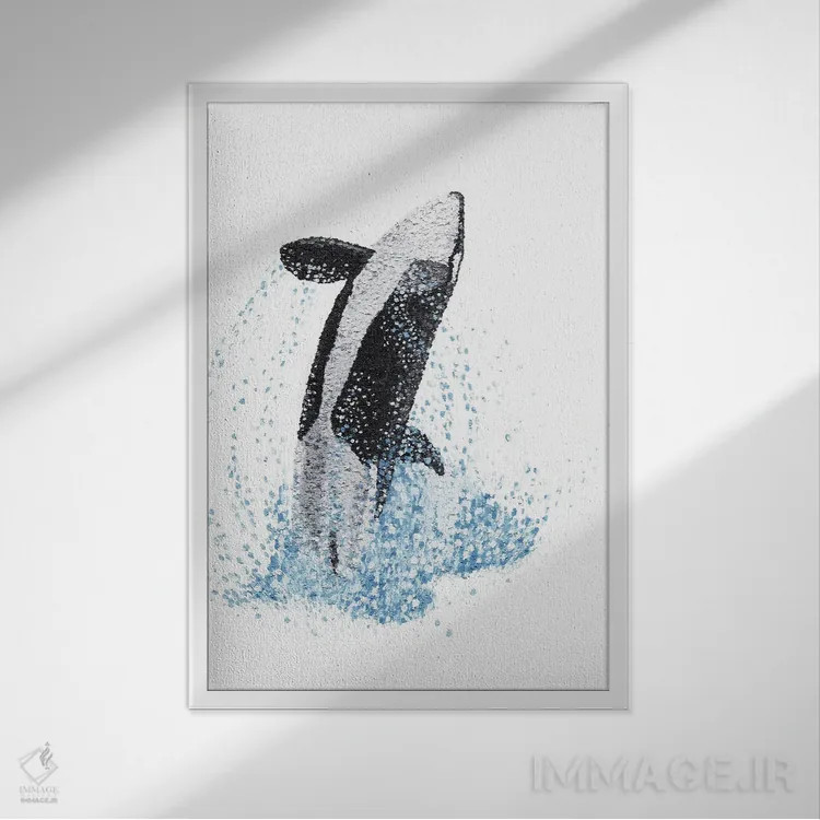 تابلو دکوراتیو شور و نشاط اثر کلسی امبلو - نمای قابدار سفید