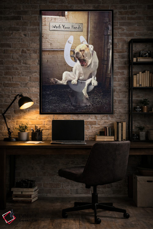 تابلو دکوراتیو دردسرهای دستشویی اثر کارن بورک - D5B