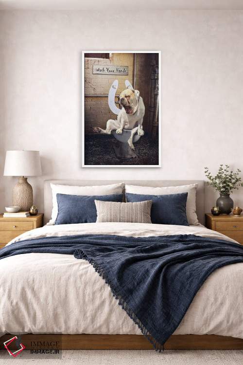 تابلو دکوراتیو دردسرهای دستشویی اثر کارن بورک - D6W