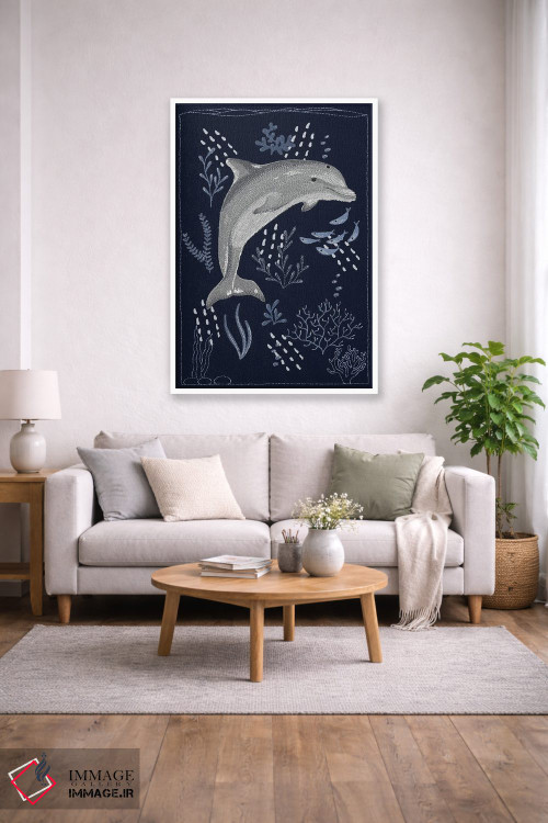 تابلو دکوراتیو دلفین اثر کلسی امبلو - D1W