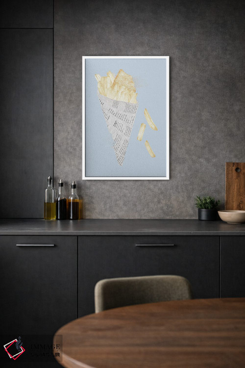 تابلو دکوراتیو ماهی و سیب زمینی لب ساحل تابستانی اثر کلسی امبلو - D1W