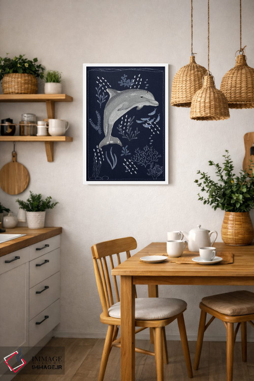 تابلو دکوراتیو دلفین اثر کلسی امبلو - D3W