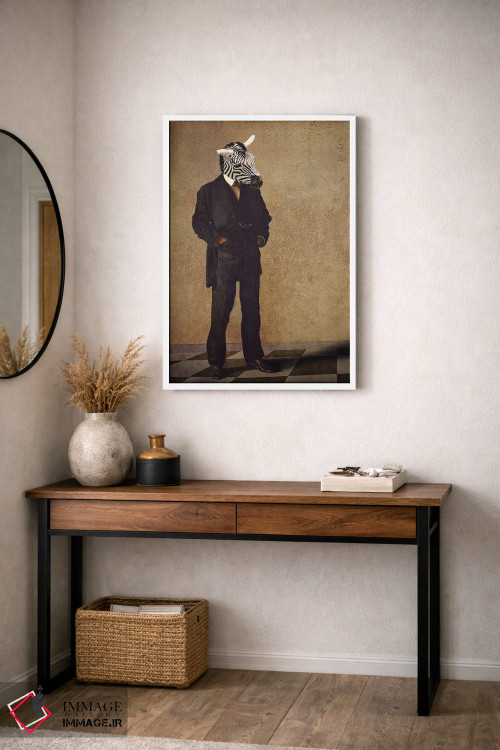 تابلو دکوراتیو گورخر متفکر اثر کارن بورک - D2W