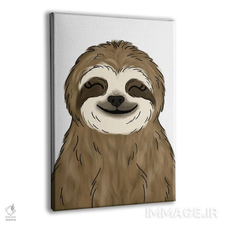 تابلو دکوراتیو تنبل اثر کیتی برایانت - نمای پرسپکتیو محصول