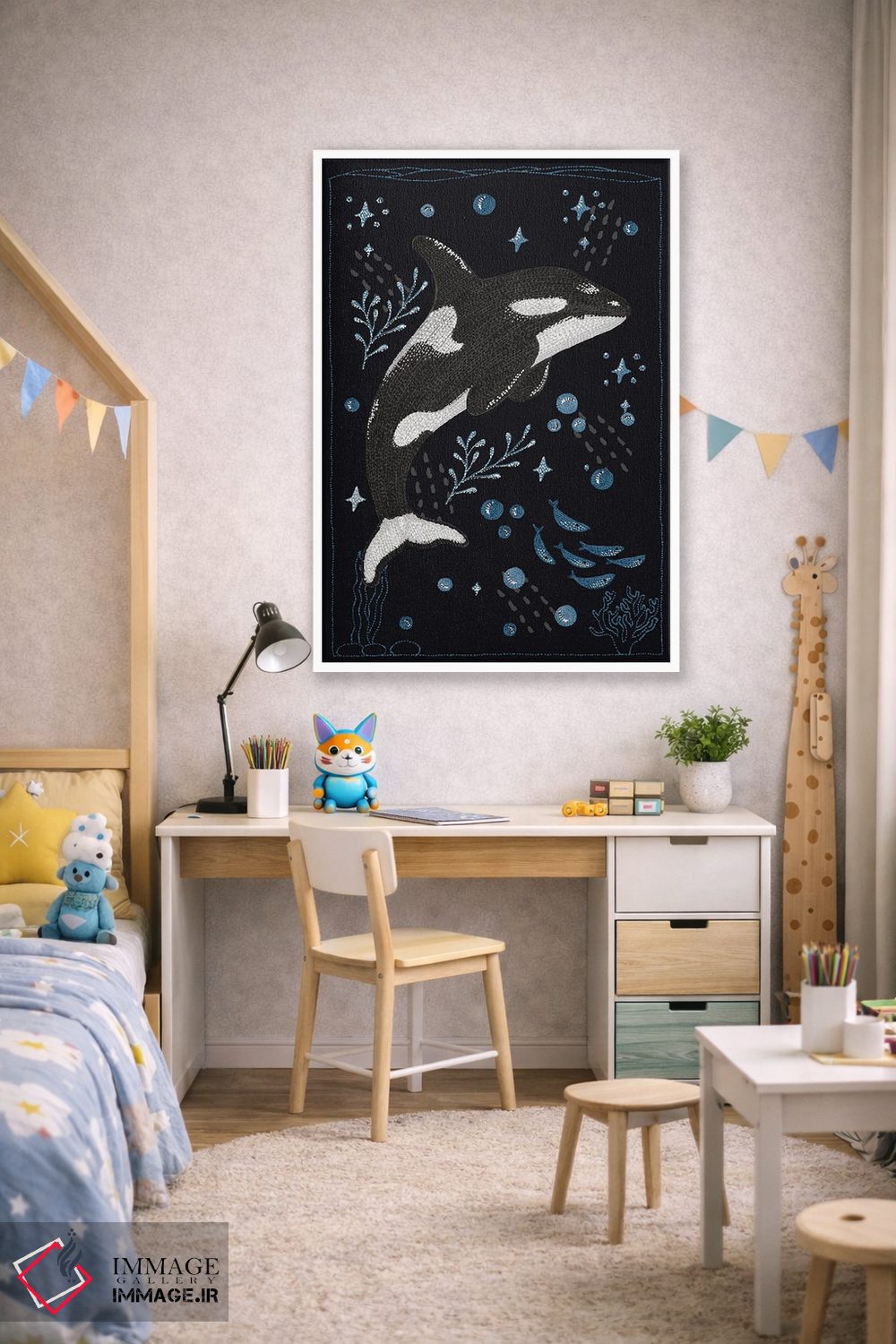 تابلو دکوراتیو اورکای باغ اقیانوس اثر کلسی امبلو - D1W