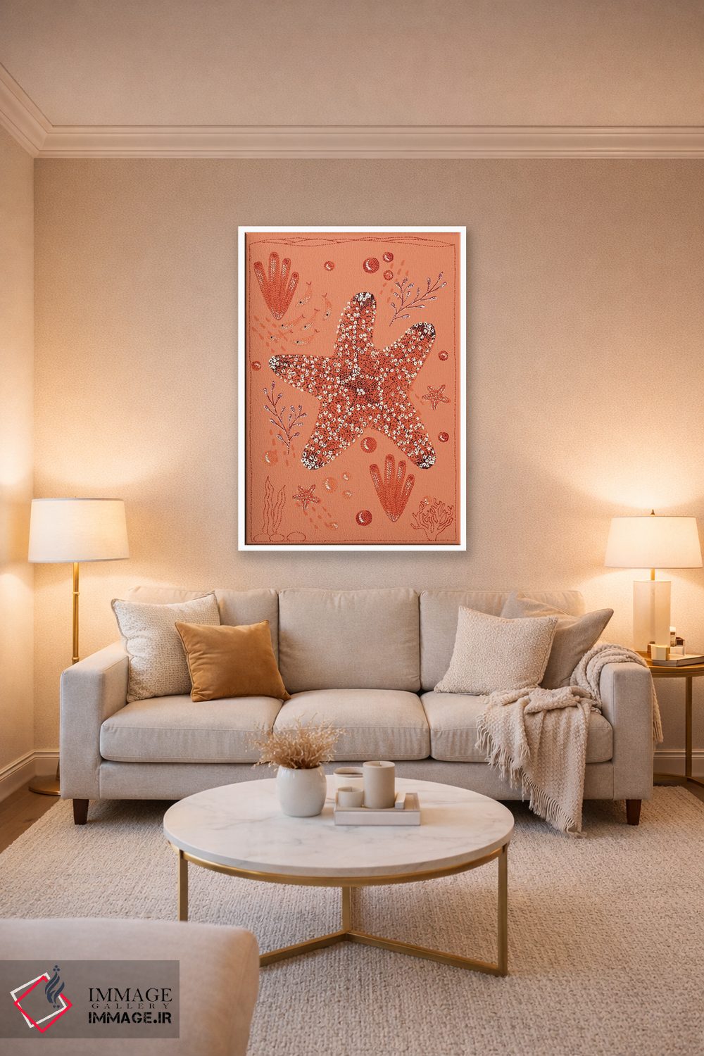 تابلو دکوراتیو ستاره دریایی باغ اقیانوس اثر کلسی امبلو - D3W