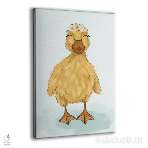 تابلو دکوراتیو جوجه اردک با تاج گل اثر کیتی برایانت - نمای پرسپکتیو محصول