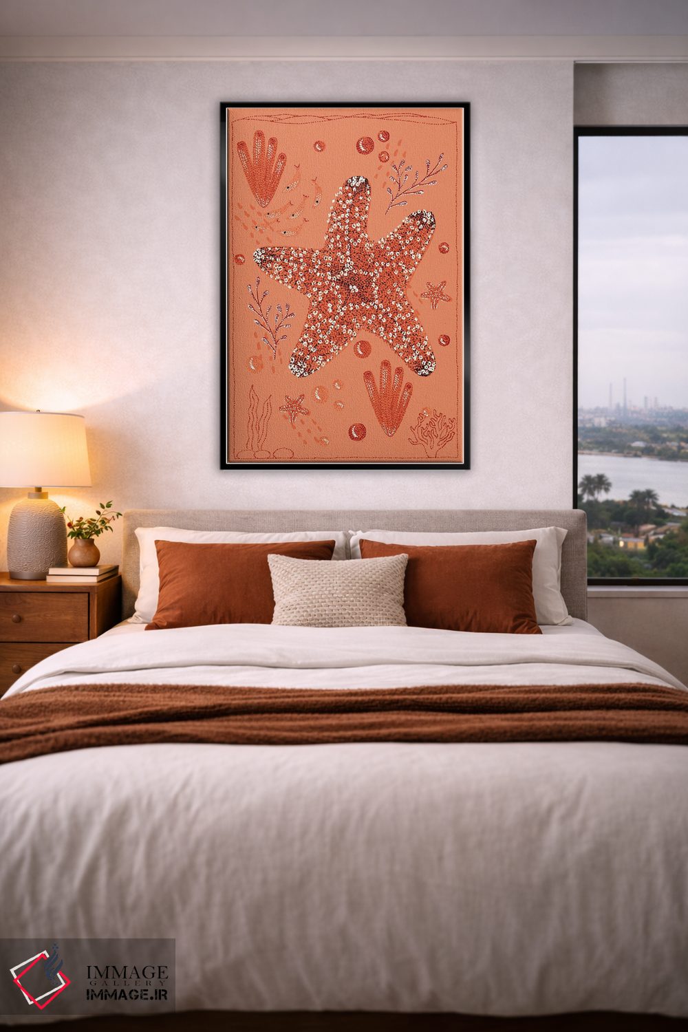 تابلو دکوراتیو ستاره دریایی باغ اقیانوس اثر کلسی امبلو - D5B