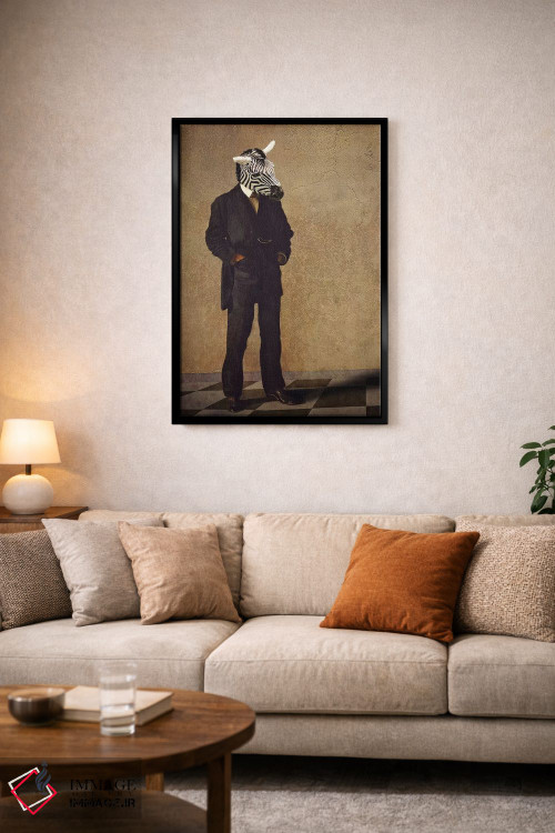 تابلو دکوراتیو گورخر متفکر اثر کارن بورک - D4B