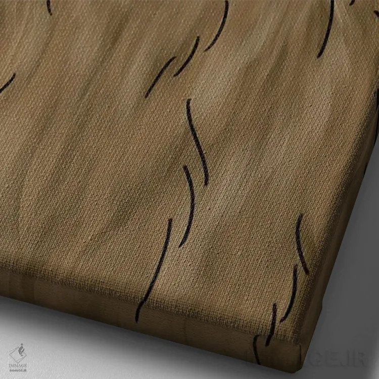 تابلو دکوراتیو تنبل با تاج گل اثر کیتی برایانت - نمای نزدیک بافت بوم