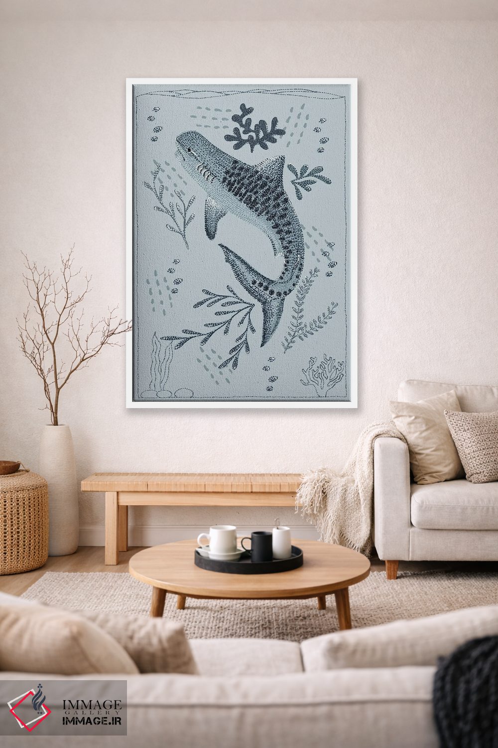 تابلو دکوراتیو کوسه ببری اثر کلسی امبلو - D1W