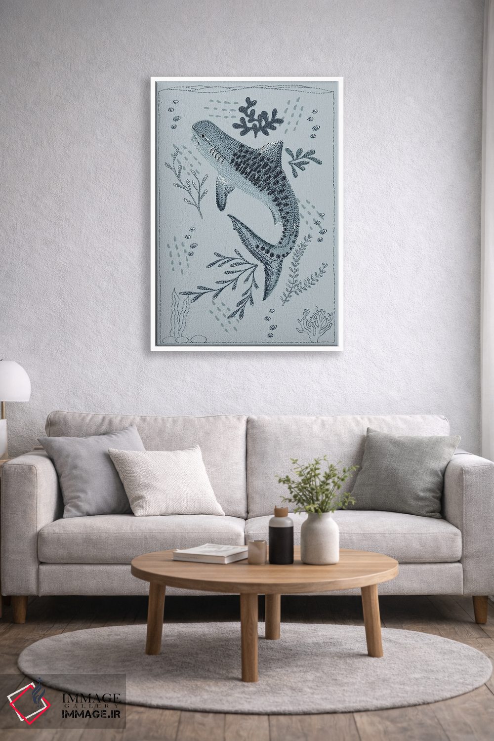 تابلو دکوراتیو کوسه ببری اثر کلسی امبلو - D2W