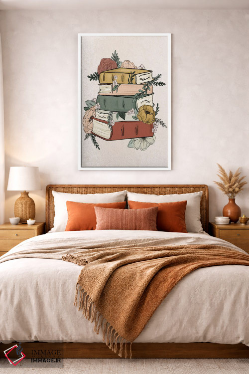 تابلو دکوراتیو کتاب های گل دار اثر کیتی برایانت - D4W