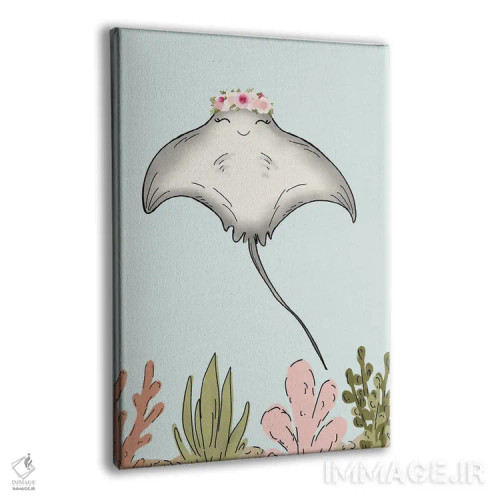 تابلو دکوراتیو سفره ماهی با تاج گل اثر کیتی برایانت - نمای پرسپکتیو محصول