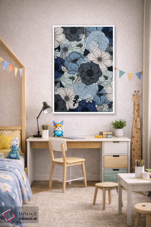 تابلو دکوراتیو گل های یخ زده اثر کیتی برایانت - D1W