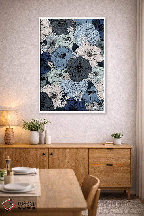 تابلو دکوراتیو گل های یخ زده اثر کیتی برایانت - D3W