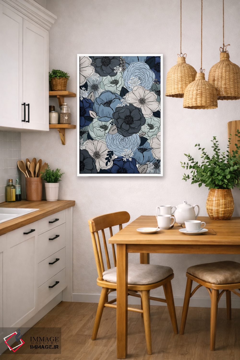 تابلو دکوراتیو گل های یخ زده اثر کیتی برایانت - D6W