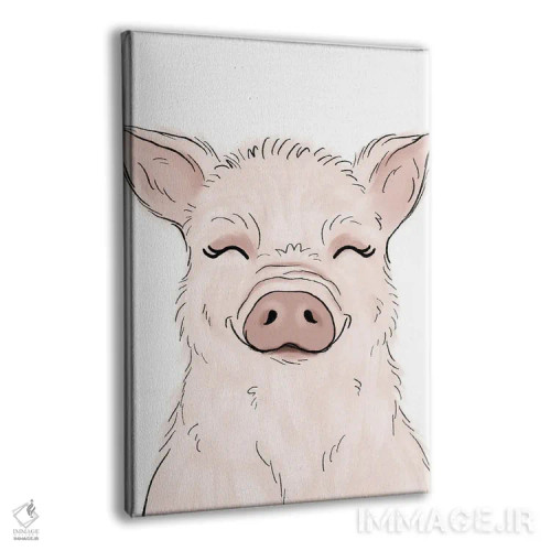 تابلو دکوراتیو خوک اثر کیتی برایانت - نمای پرسپکتیو محصول