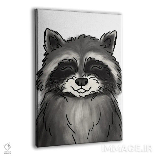 تابلو دکوراتیو راکون اثر کیتی برایانت - نمای پرسپکتیو محصول