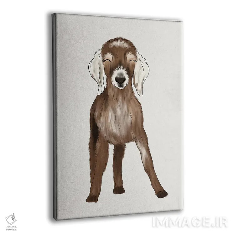 تابلو دکوراتیو بزغاله اثر کیتی برایانت - نمای پرسپکتیو محصول