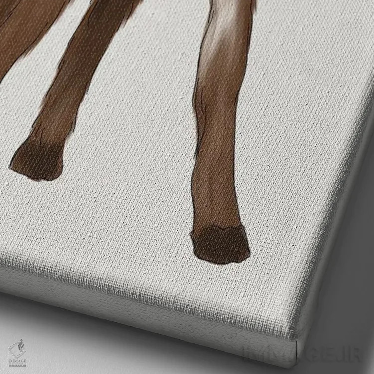 تابلو دکوراتیو بزغاله اثر کیتی برایانت - نمای نزدیک بافت بوم