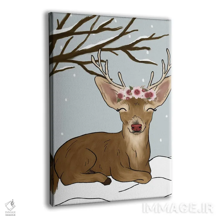 تابلو دکوراتیو گوزن کریسمس اثر کیتی برایانت - نمای پرسپکتیو محصول