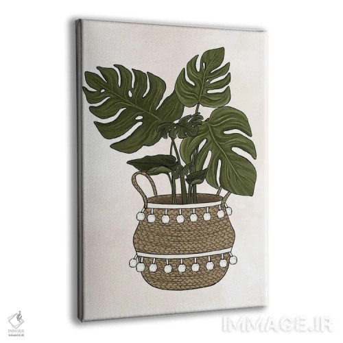 تابلو دکوراتیو گیاه مانسترا اثر کیتی برایانت - نمای پرسپکتیو محصول