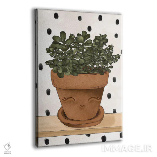 تابلو دکوراتیو گیاه جید خوشحال اثر کیتی برایانت - نمای پرسپکتیو محصول