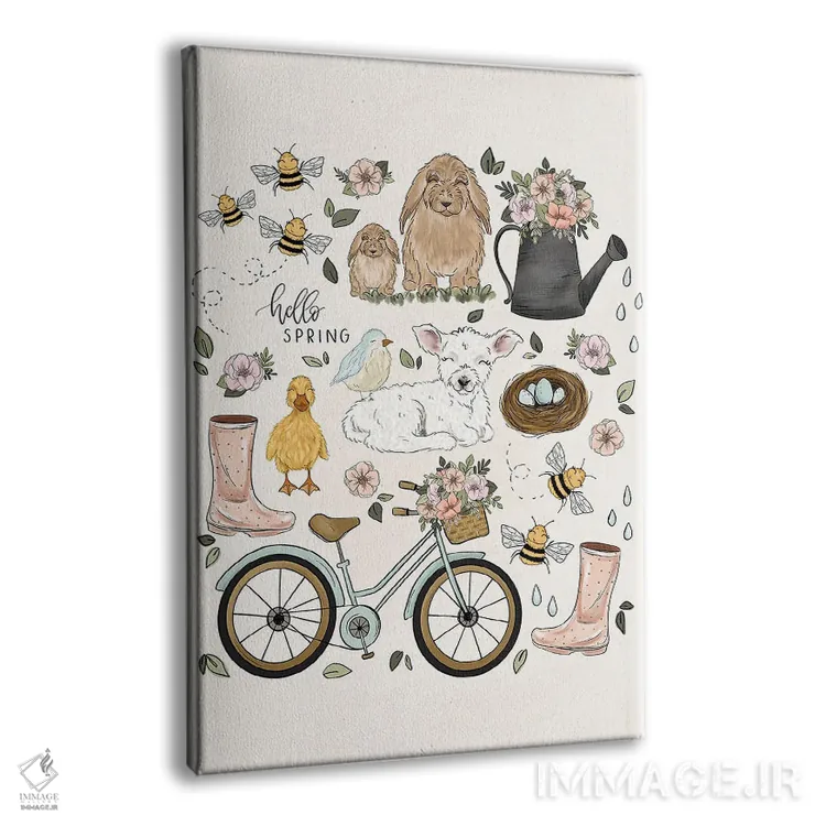 تابلو دکوراتیو سلام بهار اثر کیتی برایانت - نمای پرسپکتیو محصول
