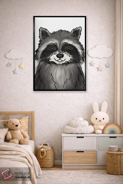 تابلو دکوراتیو راکون اثر کیتی برایانت - D5B