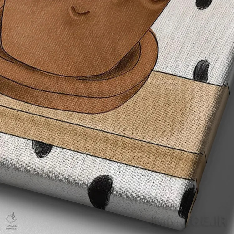 تابلو دکوراتیو گیاه جید خوشحال اثر کیتی برایانت - نمای نزدیک بافت بوم