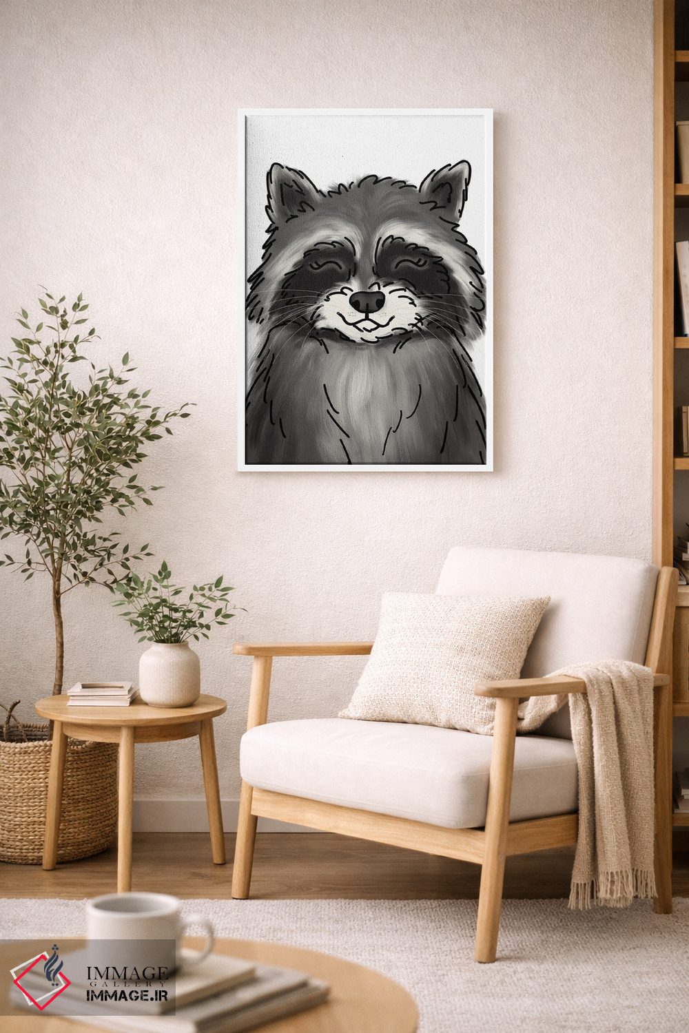 تابلو دکوراتیو راکون اثر کیتی برایانت - D6W