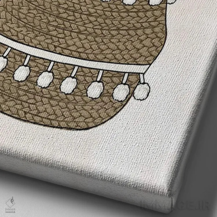 تابلو دکوراتیو گیاه مانسترا اثر کیتی برایانت - نمای نزدیک بافت بوم