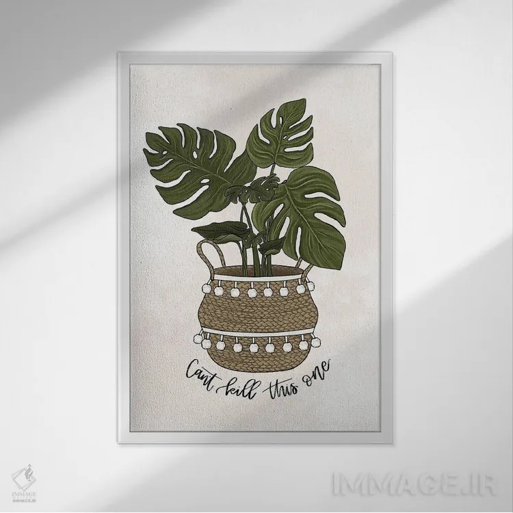 تابلو دکوراتیو این یکی رو نمی تونی خشک کنی اثر کیتی برایانت - نمای قابدار سفید