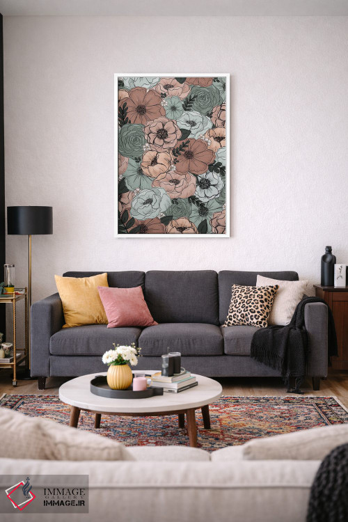 تابلو دکوراتیو گل های هلویی نعنایی اثر کیتی برایانت - D2W