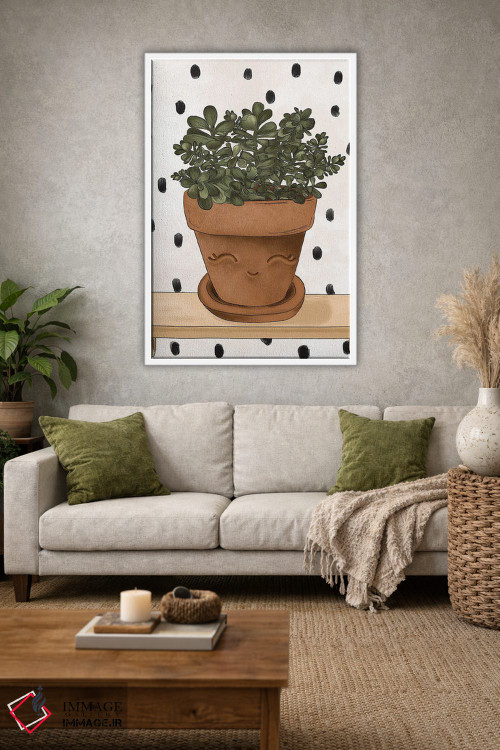 تابلو دکوراتیو گیاه جید خوشحال اثر کیتی برایانت - D1W