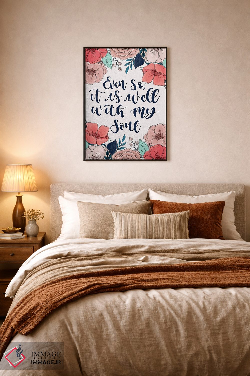 تابلو دکوراتیو گل های "همه چیز خوب است" اثر کیتی برایانت - D6B