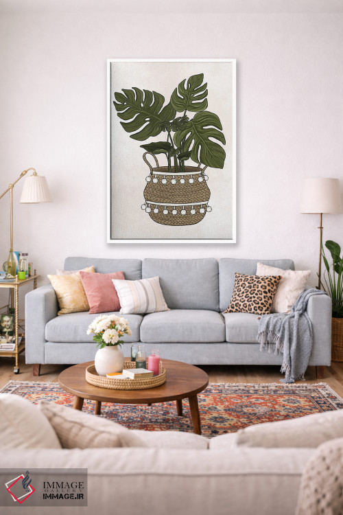 تابلو دکوراتیو گیاه مانسترا اثر کیتی برایانت - D1W