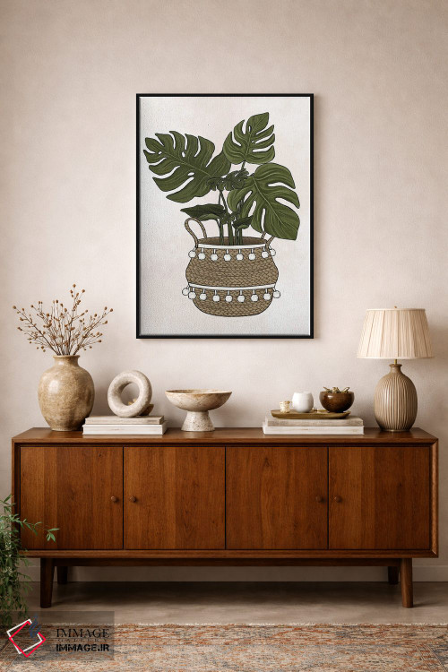 تابلو دکوراتیو گیاه مانسترا اثر کیتی برایانت - D2B