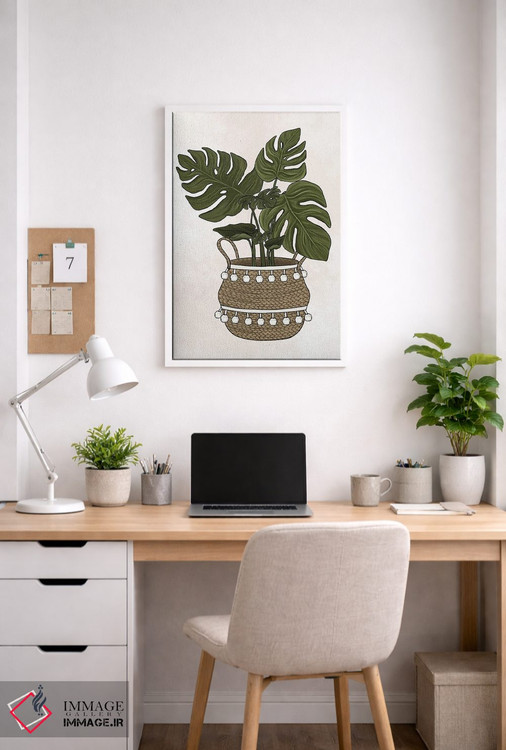 تابلو دکوراتیو گیاه مانسترا اثر کیتی برایانت - D3W