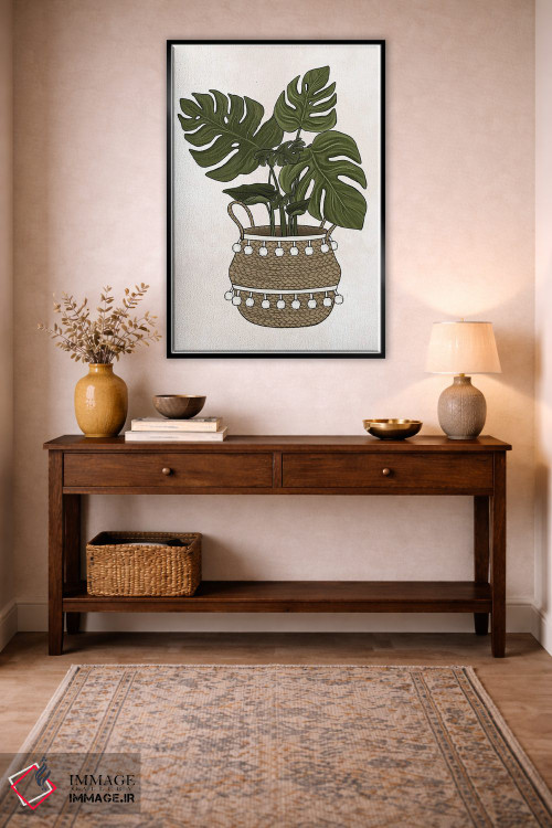 تابلو دکوراتیو گیاه مانسترا اثر کیتی برایانت - D4B