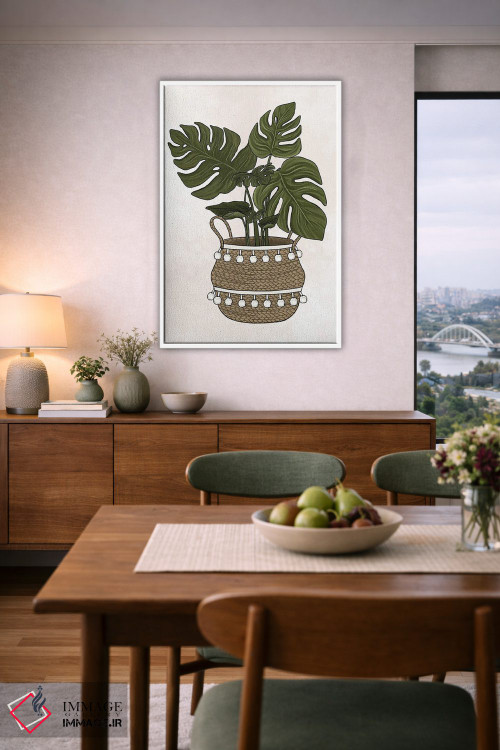 تابلو دکوراتیو گیاه مانسترا اثر کیتی برایانت - D6W