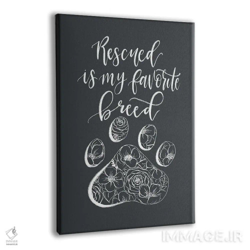 تابلو دکوراتیو "نجات یافته" نژاد مورد علاقه من است اثر کیتی برایانت - نمای پرسپکتیو محصول